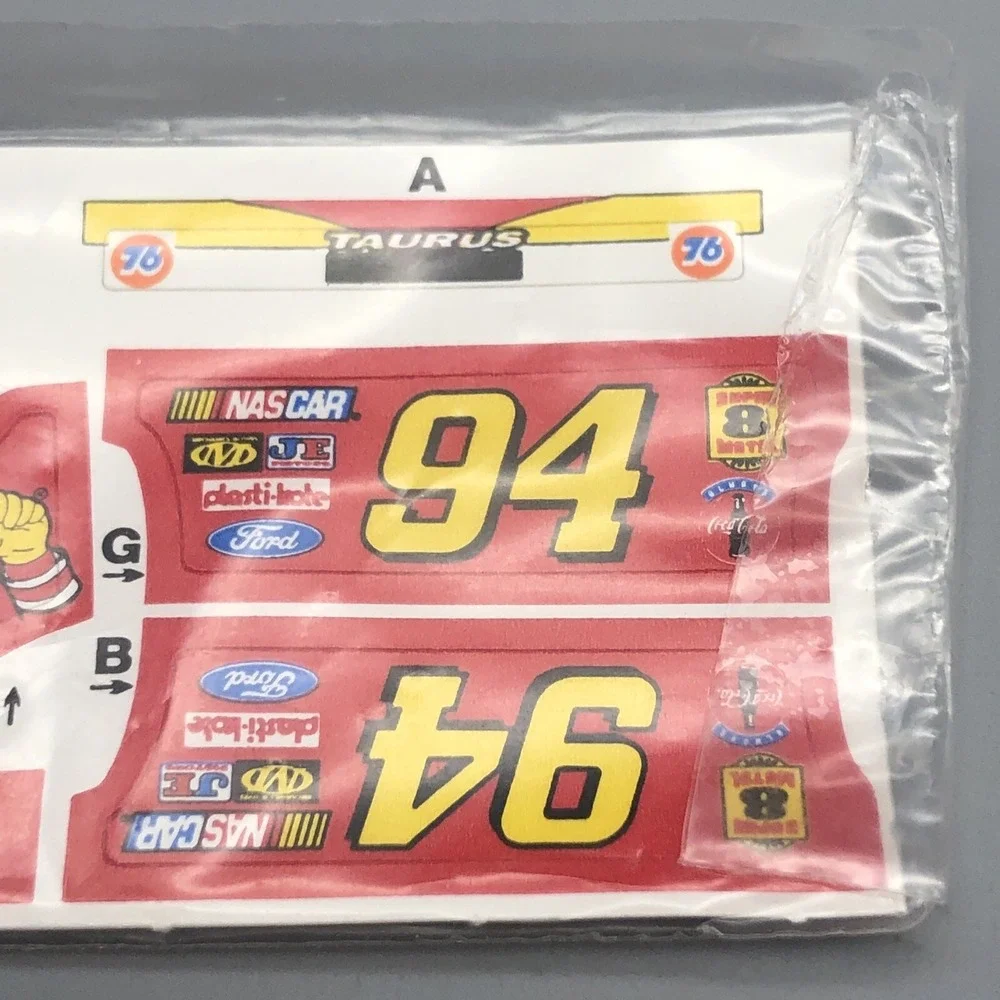 Hot Wheels 1998 McDonald's Taurus Race Car #94 w/ Sticker Sheet Red Diecast 1/64